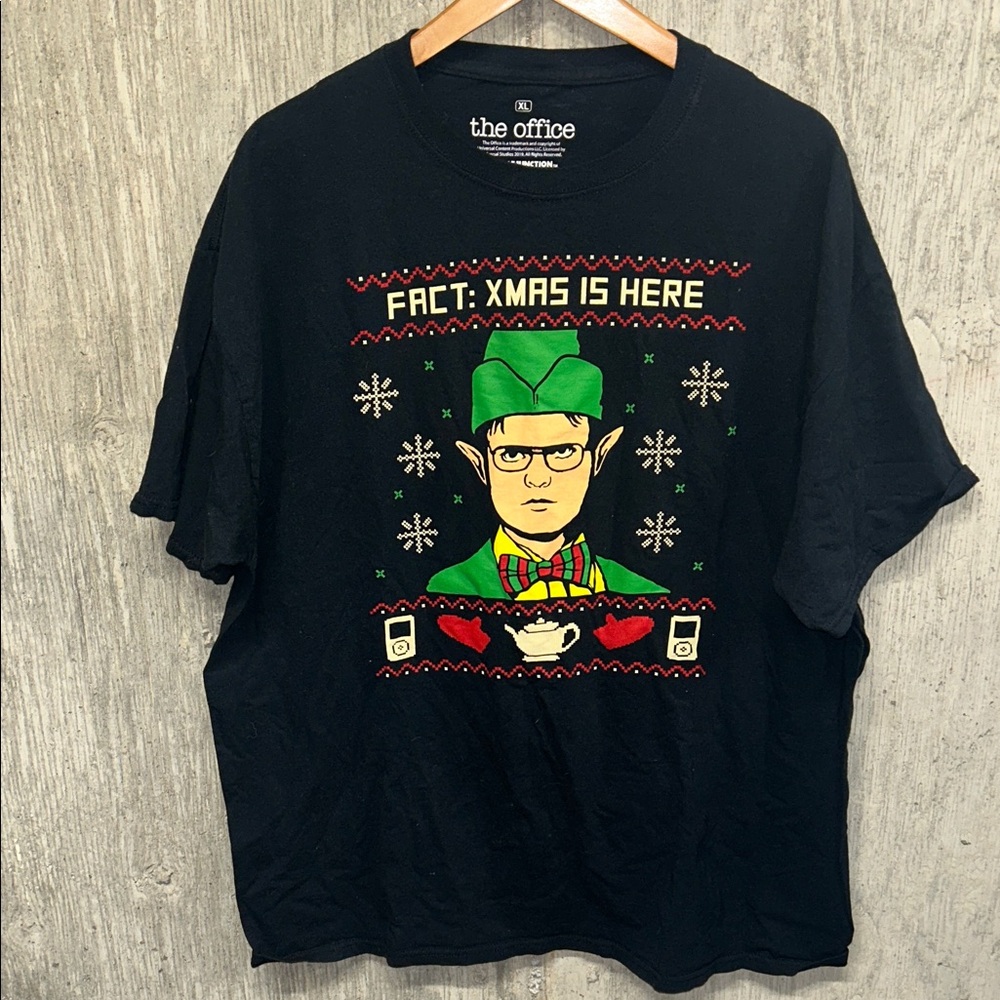 The Office Fact: XMas Is Here Ripple Junction Navy Tee XL
